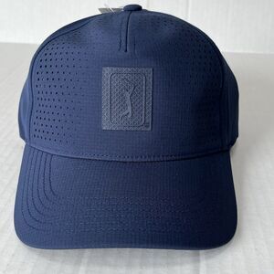 PGA TOUR Lightweight Ripstop Perforated Golf Cap Adjustable Strap Hat OSFM Blue